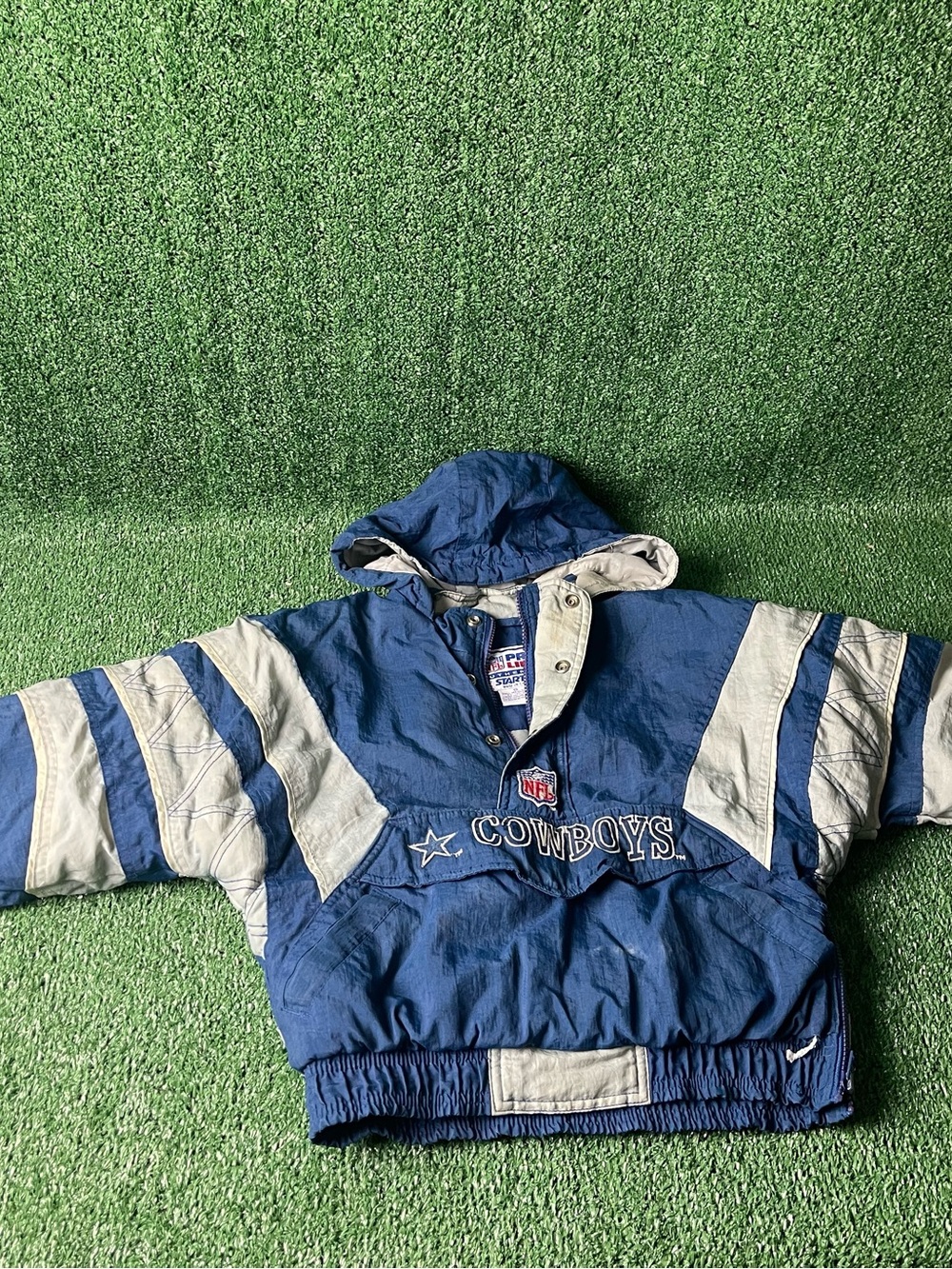 NFL Dallas Cowboys Navy and Gray Hooded Pullover